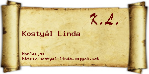Kostyál Linda névjegykártya